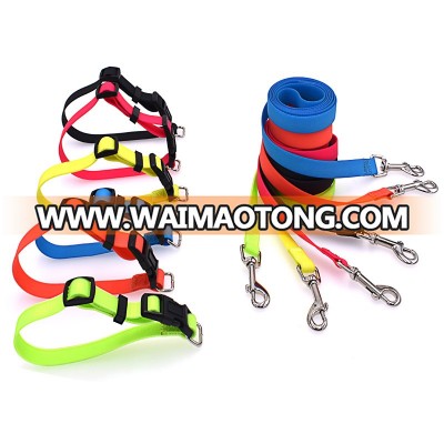 Customized color PVC coated webbing dog collar and leash